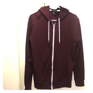 F21 Oversized Maroon Hoodie